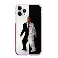 Чехол iPhone 11 Pro матовый Eminem: Black & White, цвет: 3D-розовый