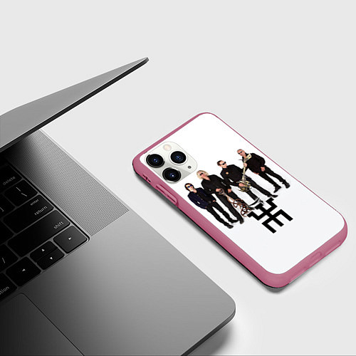 Чехол iPhone 11 Pro матовый Группа Пикник / 3D-Малиновый – фото 3