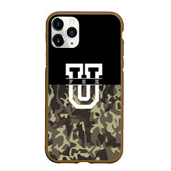 Чехол iPhone 11 Pro матовый FCK U: Camo