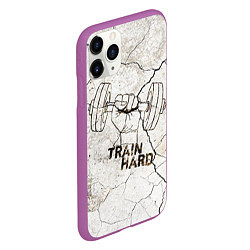 Чехол iPhone 11 Pro матовый Train hard, цвет: 3D-фиолетовый — фото 2
