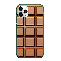 Чехол iPhone 11 Pro матовый Шоколад, цвет: 3D-темно-зеленый
