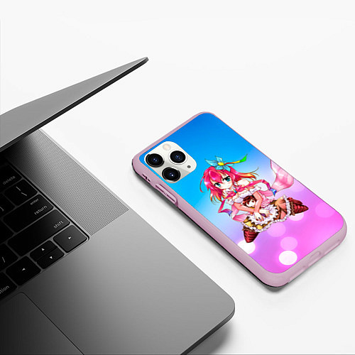 Чехол iPhone 11 Pro матовый No Game No Life / 3D-Розовый – фото 3
