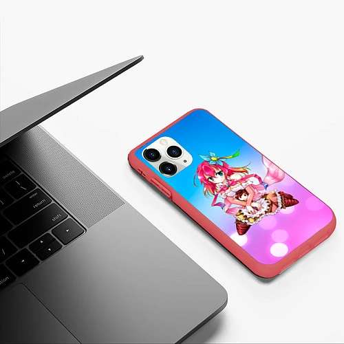 Чехол iPhone 11 Pro матовый No Game No Life / 3D-Красный – фото 3