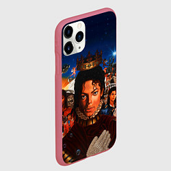 Чехол iPhone 11 Pro матовый Michael Jackson: Pop King, цвет: 3D-малиновый — фото 2