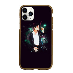 Чехол iPhone 11 Pro матовый Michael Jackson, цвет: 3D-коричневый