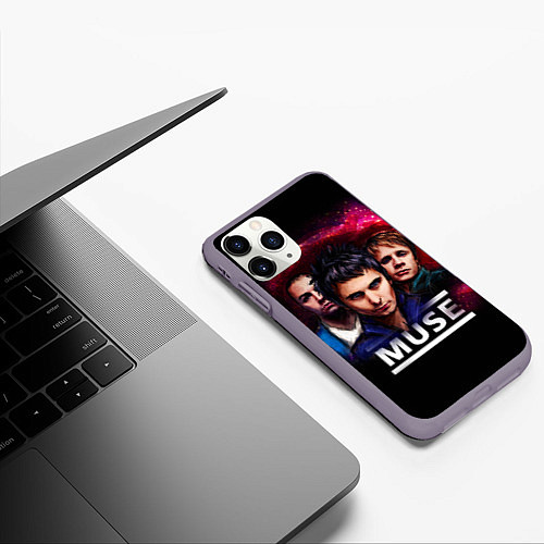 Чехол iPhone 11 Pro матовый Muse Band / 3D-Серый – фото 3