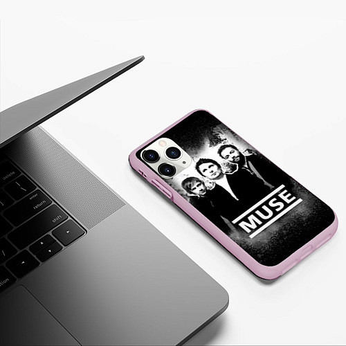 Чехол iPhone 11 Pro матовый Muse / 3D-Розовый – фото 3