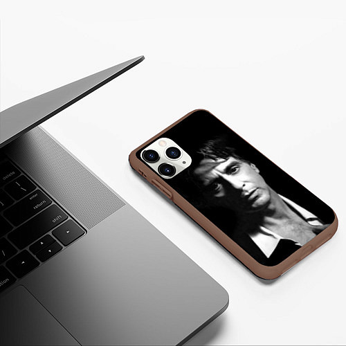Чехол iPhone 11 Pro матовый Аль Пачино / 3D-Коричневый – фото 3