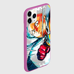 Чехол iPhone 11 Pro матовый One Punch Man Rage, цвет: 3D-фиолетовый — фото 2