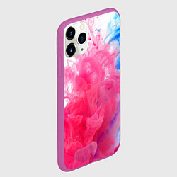 Чехол iPhone 11 Pro матовый Взрыв красок, цвет: 3D-фиолетовый — фото 2