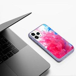 Чехол iPhone 11 Pro матовый Взрыв красок, цвет: 3D-светло-сиреневый — фото 2