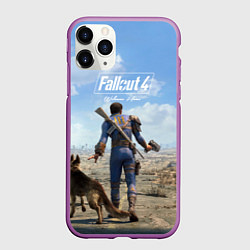 Чехол iPhone 11 Pro матовый Fallout 4: Welcome Home, цвет: 3D-фиолетовый