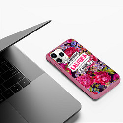 Чехол iPhone 11 Pro матовый Бабушке, цвет: 3D-малиновый — фото 2