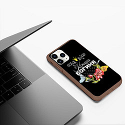 Чехол iPhone 11 Pro матовый Богиня Ксюша, цвет: 3D-коричневый — фото 2