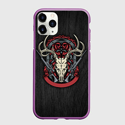Чехол iPhone 11 Pro матовый Охотничий трофей, цвет: 3D-фиолетовый