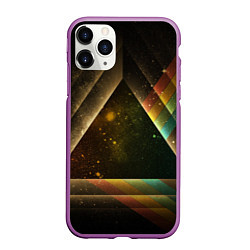 Чехол iPhone 11 Pro матовый Pink Phloyd: Triangle, цвет: 3D-фиолетовый