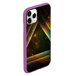 Чехол iPhone 11 Pro матовый Pink Phloyd: Triangle, цвет: 3D-фиолетовый — фото 2