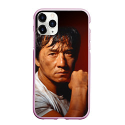 Чехол iPhone 11 Pro матовый Джеки Чан, цвет: 3D-розовый