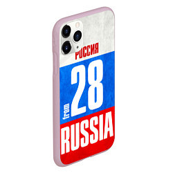 Чехол iPhone 11 Pro матовый Russia: from 28, цвет: 3D-розовый — фото 2