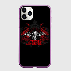 Чехол iPhone 11 Pro матовый Avenged Sevenfold: Fly Skull