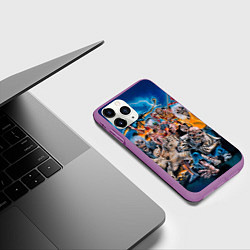 Чехол iPhone 11 Pro матовый Iron Maiden: Skeletons, цвет: 3D-фиолетовый — фото 2