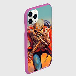 Чехол iPhone 11 Pro матовый Iron Maiden: Crash arrow, цвет: 3D-фиолетовый — фото 2