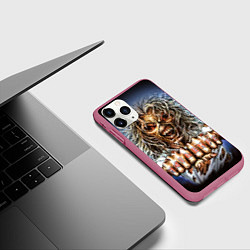 Чехол iPhone 11 Pro матовый Iron Maiden: Maidenfc, цвет: 3D-малиновый — фото 2