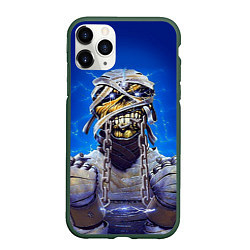 Чехол iPhone 11 Pro матовый Iron Maiden: Mummy, цвет: 3D-темно-зеленый