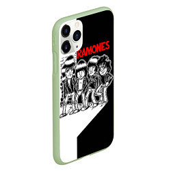 Чехол iPhone 11 Pro матовый Ramones Boys, цвет: 3D-салатовый — фото 2