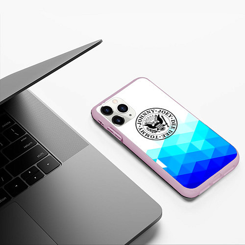 Чехол iPhone 11 Pro матовый Ramones Geomerty / 3D-Розовый – фото 3