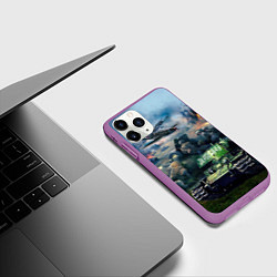 Чехол iPhone 11 Pro матовый За родину, цвет: 3D-фиолетовый — фото 2