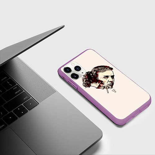 Чехол iPhone 11 Pro матовый Fight Club: Friends / 3D-Фиолетовый – фото 3