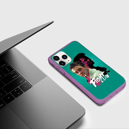 Чехол iPhone 11 Pro матовый Fight Club Stories / 3D-Фиолетовый – фото 3