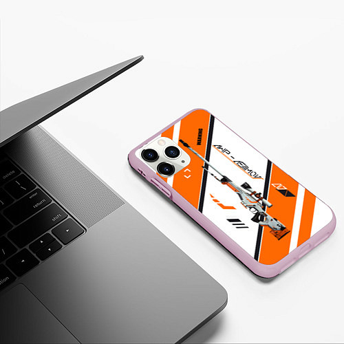 Чехол iPhone 11 Pro матовый CS:GO AWP-Asiimov / 3D-Розовый – фото 3