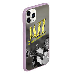 Чехол iPhone 11 Pro матовый Луи Армстронг, цвет: 3D-сиреневый — фото 2