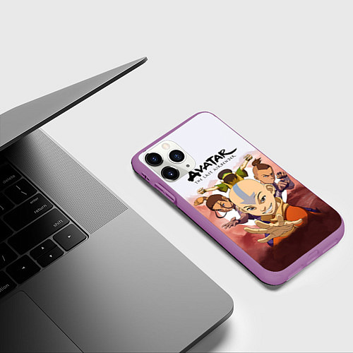 Чехол iPhone 11 Pro матовый Avatar: The last airbender / 3D-Фиолетовый – фото 3