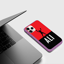 Чехол iPhone 11 Pro матовый Ali Boxing, цвет: 3D-фиолетовый — фото 2