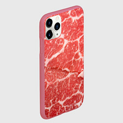 Чехол iPhone 11 Pro матовый Кусок мяса, цвет: 3D-малиновый — фото 2
