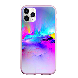 Чехол iPhone 11 Pro матовый Абстракция, цвет: 3D-розовый