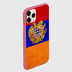 Чехол iPhone 11 Pro матовый Армения, цвет: 3D-малиновый — фото 2