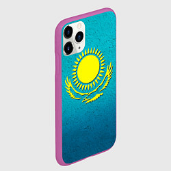 Чехол iPhone 11 Pro матовый Флаг Казахстана, цвет: 3D-фиолетовый — фото 2