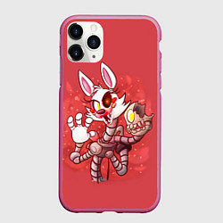 Чехол iPhone 11 Pro матовый Death Mangle, цвет: 3D-малиновый