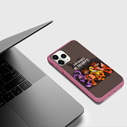Чехол iPhone 11 Pro матовый Five Nights At Freddy's, цвет: 3D-малиновый — фото 2
