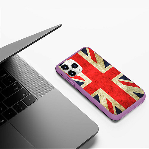 Чехол iPhone 11 Pro матовый Великобритания / 3D-Фиолетовый – фото 3
