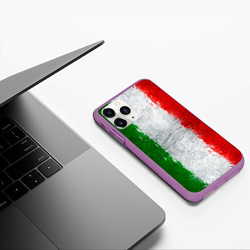 Чехол iPhone 11 Pro матовый Italian / 3D-Фиолетовый – фото 3