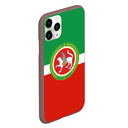 Чехол iPhone 11 Pro матовый Татарстан: флаг, цвет: 3D-коричневый — фото 2