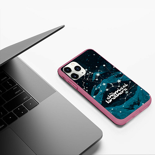 Чехол iPhone 11 Pro матовый Chemical Brothers: Space / 3D-Малиновый – фото 3