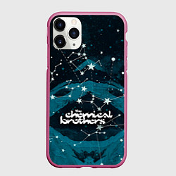 Чехол iPhone 11 Pro матовый Chemical Brothers: Space, цвет: 3D-малиновый