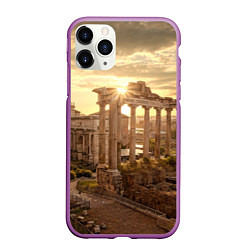 Чехол iPhone 11 Pro матовый Римское солнце, цвет: 3D-фиолетовый