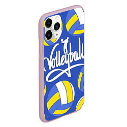 Чехол iPhone 11 Pro матовый Волейбол 6, цвет: 3D-розовый — фото 2